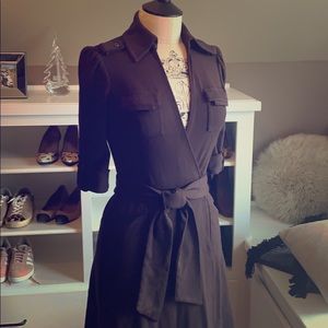 DVF Iconic Wrap Dress - choc brown - Size 10